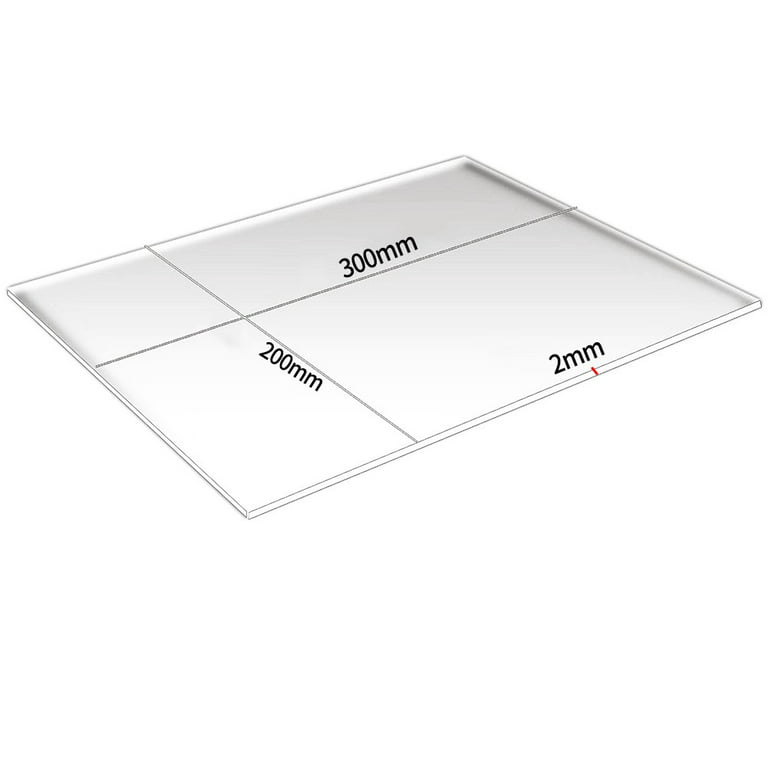 200mm×300mm Clear Acrylic Sheet Plastic Sheet PVC Sheet Panel 2