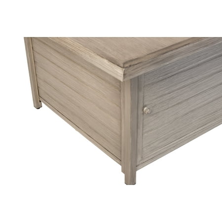 Fire Sense - Langhorne Square Aluminum LPG Fire Pit - Barnwood