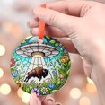 thumbnail image 4 of UFO Abduction Bison Wildflowers Ornament Suncatcher - Funny Gifts for Women, Window Hanging, Indoor Decor, Suncatcher, Buffalo Bison, 2025, Holiday 2025, Seasonal Holiday Decor,, 4 of 5