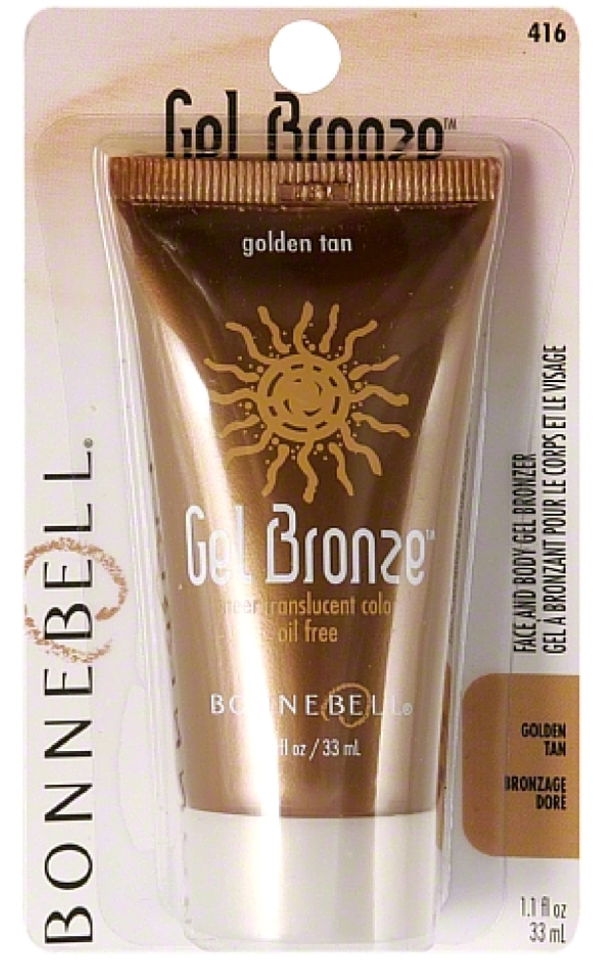Bonne Bell Face & Body Gel Bronze, Golden Tan 1.10 oz (Pack of 3