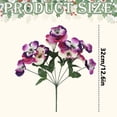 thumbnail image 3 of Artificial Pansy Bouquet European Style Flower Arrangement Home Decor For Living Room Dining Table Centerpiece, 3 of 5