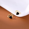 thumbnail image 6 of Solid 925 Sterling Silver Love Heart Hoop Earrings for Women Teens Black Heart Hoop Earrings Huggie, 6 of 13