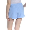 thumbnail image 2 of MAISON JULES $39 Womens New 1409 Light Blue Ruffled Trim Pull On Short M B+B, 2 of 2