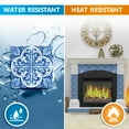 thumbnail image 6 of Mi Alma Blue White Floral Peel & Stick Vinyl Backsplash Tiles 5x5, 24 pcs, 6 of 10