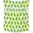 thumbnail image 1 of LHSHID Personalized Pickle Blanket Gifts with Name Text Funny Throw Blanket for Adults Kids Lightweight Plush Soft Cozy Warm Flannel Blankets for Bed Couch, 1 of 7