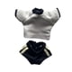 thumbnail image 4 of Conjunto de ropa para figuras de acción 1/12: top corto y pantalones cortos. Conjunto de ropa deportiva de moda para muñecas. Camisa de corta Negro, 4 of 8