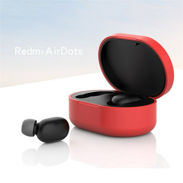 Housse de Protection en Silicone pour Écouteurs Xiaomi Redmi Airdot TWS Bluetooth Version de Mode Écouteurs Sans Fil Rouge
