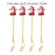 thumbnail image 1 of 4pcs cucharas de café navideño tenedores de frutas regalos navideños cena decorada con decoraciones navideñas vajilla de año nuevo 2024 vajilla Papá Noel, 1 of 4