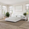 thumbnail image 4 of Nexera Oslo 4-Piece Floating Platform Bedroom Set, White, Queen, 4 of 7