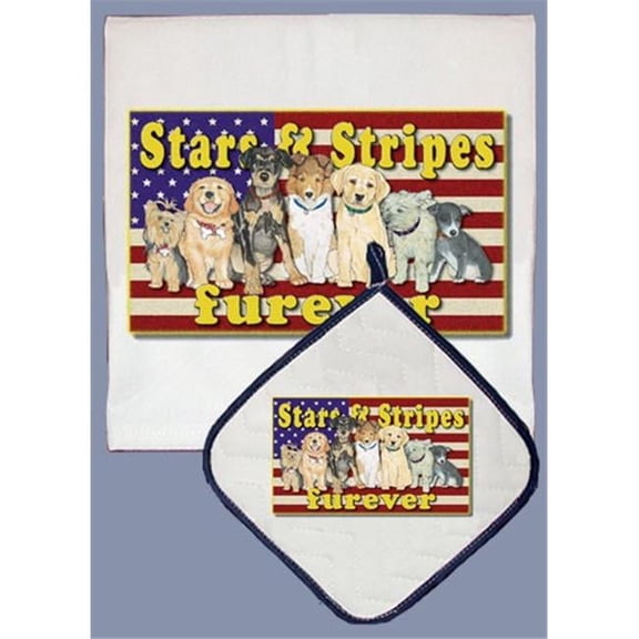 Pipsqueak Productions DP960 Dog Dish Towel And Pot Holder Set