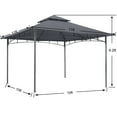 thumbnail image 7 of ABCCANOPY 11'x11' Patio Gazebo With Double Soft Roof Canopies for Shade and Rain,Dark Gray, 7 of 7