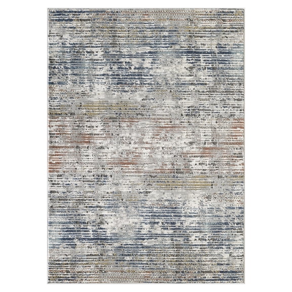 Loomaknoti Ornate Lanjaxie 5' x 7' Blue Abstract Indoor Area Rug