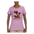 thumbnail image 2 of If It's Not a Dachshund It's Just a Dog Gift | Womens Dog Lover Graphic T-Shirt, Light Pink, 2XL, 2 of 3