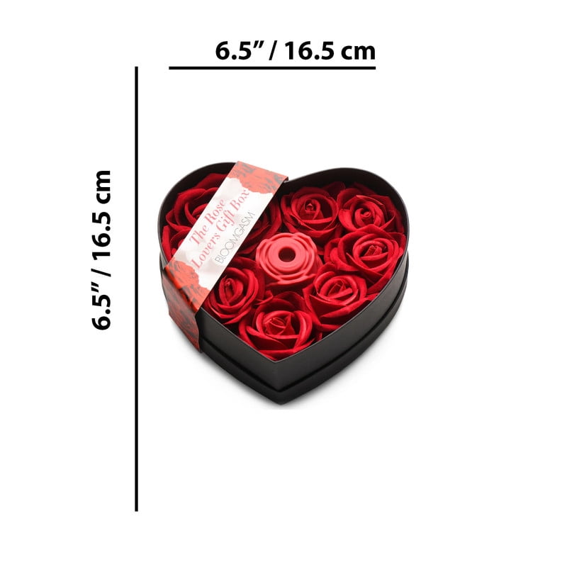 Bloomgasm The Rose Lovers Rechargeable Silicone Gift Box Suction Vibrator, Red