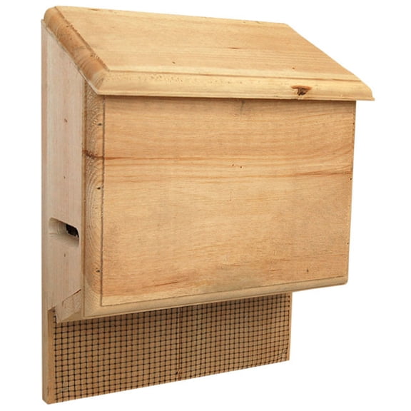 Sunshine’s Bat House - Small - Dual Chamber Bat Box with Landing Platform & Echo-Location Slots - Eastern White Pine Roosting Shelter for Insectivorous Bats