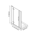 thumbnail image 4 of Tampa 54 x 36 x 74-3/4 Alcove Shower Kit with Base and Door in Black, 4 of 16