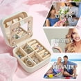 thumbnail image 6 of Travel Jewelry Case Organizer for Girls Women, Mini Letter Portable Jewelry Box, Small Jewelry Storage Holder for Stud Earrings, Rings, Necklaces, 6 of 6