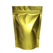 QQ Studio 100PCS Matte Double-Sided Colored Stand-Up Resealable QuickQlick Bags (8.5x13cm (3.3x5.1"), Gold)
