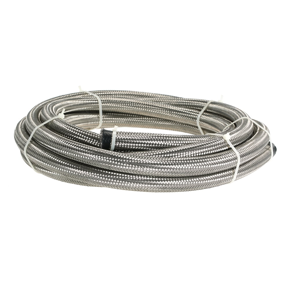 Oranges Autoparts AN-6 Stainless Steel Braided Fuel Oil Line Hose each 1M 3.3FT 