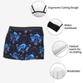 thumbnail image 6 of Bingfone cool blue flower Skull Men's Underwear - Casual Stretch Boxer Briefs-Large, 6 of 7