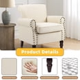 thumbnail image 3 of UIXE Accent Chairs for Living Room Comfy Beige Armchair for Bedroom Upholstered Arm Chair Side Seating for Home Office, 3 of 7
