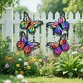 thumbnail image 4 of 4 Pack Colorful Metal Butterfly Wall Decor, 6.5 Inch Hanging Art Sculptures, Indoor Outdoor Decorative Ornaments for Home, Garden, Patio, Bedroom, 4 of 6