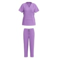 thumbnail image 2 of LYMAYTER Women Multi-pocket Design Nurse Uniform Quick-Dry Comfort Ventilate Routine Operating Room Nurse Uniform for S-2XL, 2 of 8