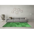 thumbnail image 3 of Ahgly Company Indoor Round Patchwork Emerald Green Transitional Area Rugs, 8' Round, 3 of 4