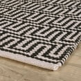 thumbnail image 5 of Zipper Black/Ivory Handwoven Cotton Rug, 4' x 6', 5 of 6