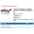 thumbnail image 2 of Right Exhaust Manifold - Compatible with 1999 - 2002 GMC Sierra 2500 6.0L V8 2000 2001, 2 of 2