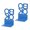 Blue, variant on 2Pcs Hollowed Letter Metal Bookends for Shelves Hollow Metal Book Ends Decorative Book Support for Library School