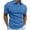 Blue, variant on Mens Plus Size Shirts Men Casual Solid Turndown Pullover Stripe High Elastic Short Sleeve Blouse
