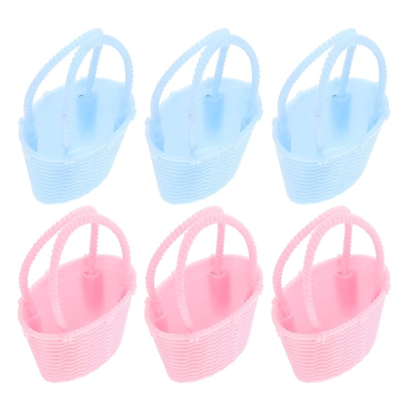 Fruits Basket Shopping Plastic Easter Baskets for Storage Egg Handheld Eggs 6 Pcs