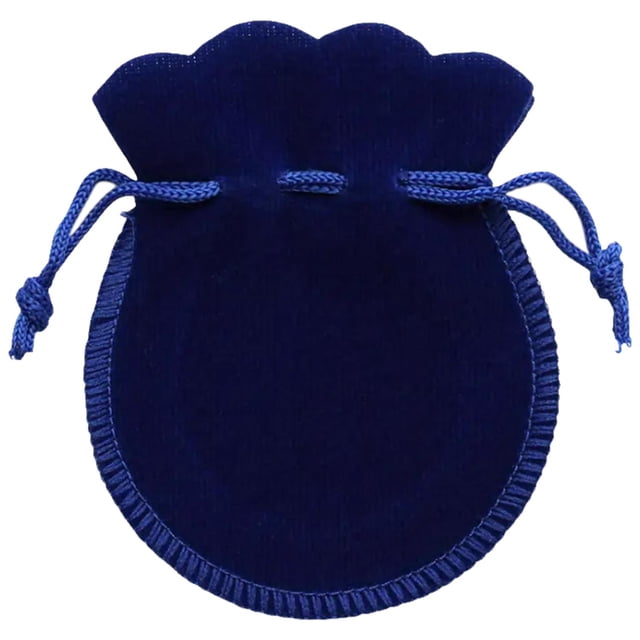 Mini Bolsas de Joyería VelvtyBlue 1Pza White 7x9cm Terciopelo Bolsa en Forma de Calabaza.