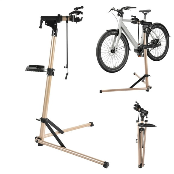 E Bike Repair Stand, 110 Lbs Bike Repair Stands, Aluminum Alloy Heavy Duty Bike Stand for E-bikes, Mountain Bikes and Road Bikes (Champagne)