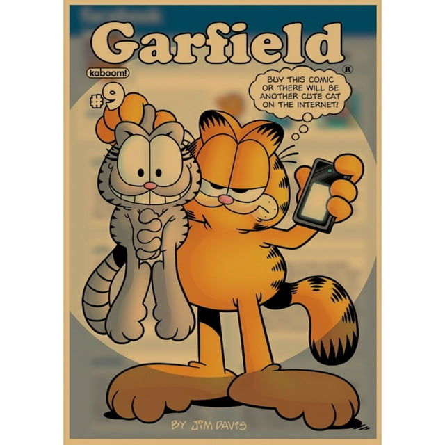 Póster decorativo de pared Garfields Anime Art, 30 x 42 cm