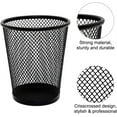 thumbnail image 3 of Metal Pen Holder,Happon 6 Pack Mesh Pencil Holder Desk Organized, Makeup Brush Holders, Round Wire Pen Cup Marker Holder for Desk Organizer for Home Office, Black, 3 of 8