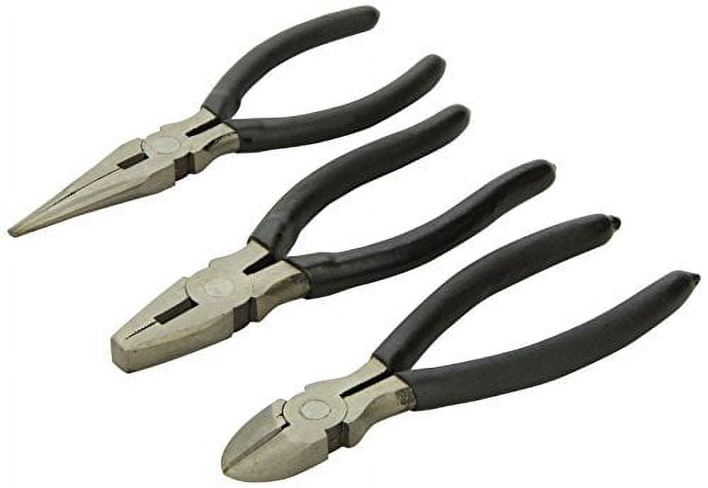 3 pc Pliers Set - 6"" LN, 6"" Di