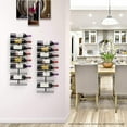 thumbnail image 3 of Sorbus Wall Mount Wine Rack, 27-Tier Metal Bottle Holder for Wine, Liquor, Bar, 3 of 7