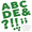 Green, variant on Sliver 7" Glitter Large Bulletin Board Letters 154 Piece Classroom Decor Set