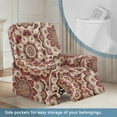 thumbnail image 3 of Kuiaobaty Mandala Flower Print Reclining Slipcover Breathable Recliner Chair Cover Durable Reclining Sofa Slipcover Washable Recliner Couch Cover with Pocket for Living Room, 3 of 8