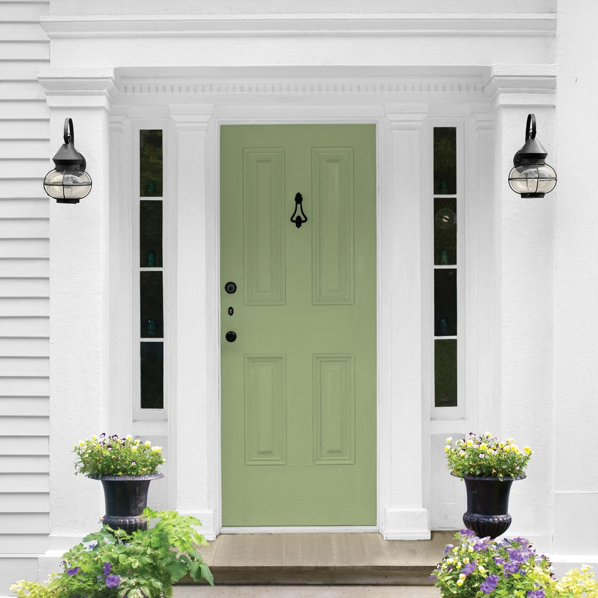 Glidden HEP Guacamole / Green Semi-Gloss Exterior Paint with Primer, 1 Quart