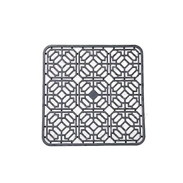 Silicone Dish Drying Rack: Dish Drainer 30 x 30 cm Draining Plate Rectangular Mat Kitchen Dish Rack, for Cutlery, Fruit and Vegetables