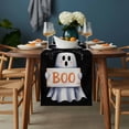 thumbnail image 2 of Black White Halloween Table Runner - 48 Inch Long, Kitchen Dining Table Runner Dresser Scarves, Ghost Modern Art Farmhouse Decor for Coffee Tables Wedding Party Banquet, 2 of 8