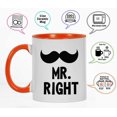 thumbnail image 3 of Inkdotpot Mr.Right Funny Novelty 11 Oz Coffee Mugs Great For Groom Engagement Gift Ceramic Mug-Orange, 3 of 5