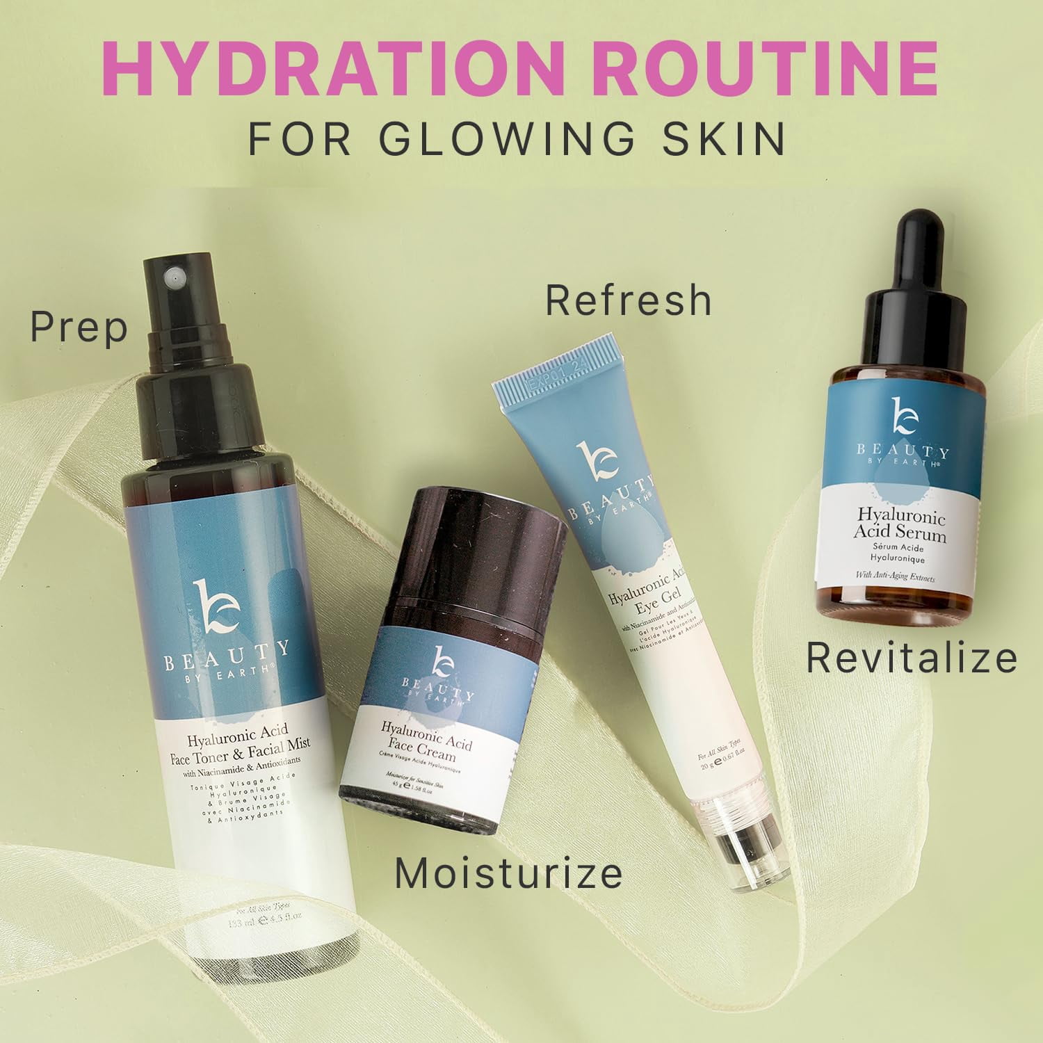 Hyaluronic Acid Moisturizer for Face - USA Made with Organic & Natural Ingredients, Hydrating Anti Aging Face Moisturizer for Dry Skin with Glycerin & Vitamin E, Unscented Anti Wrinkle Cream