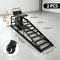 thumbnail image 3 of Hydraulic Car Ramps with wheel, 2 Pack Car Ramp High Lift, 11000LBS Automotive Truck Cars Service Ramps, Low Profile Oil Change Ramps with Support Jack for Car Truck Trailer Garage Repair (Black), 3 of 7