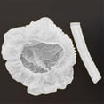 thumbnail image 6 of 100Pcs Disposable Caps Chef Hat for Restaurant Kitchen Hotel and Home Cater Ing Service Non-Woven Elastic Hair Cover In White, 6 of 9