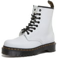 thumbnail image 6 of DR MARTENS Womens White Pull Tab Oil Resistant Lug Sole Comfort 1460 Bex Round Toe Block Heel Lace-Up Leather Combat Boots 5, 6 of 6
