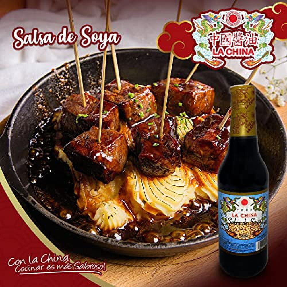 La China, Salsa de Soya de 300 mL / La China, Soy Sauce 10.14 fl Oz (3 Pack)